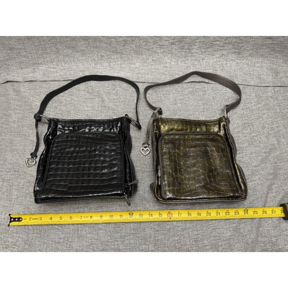 Brighton Handbags - Two Brighton Shoulder Purses Lot Bulk Grey Brown Black